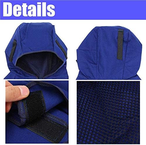 Kevlar Welding Neck Protection, Cut/Scratch/Heat Resistant Neck Protector Shoulder/Drape Match All Kinds Of Welding helmets/Hood/Mask(1PC blue & 1PC orange)