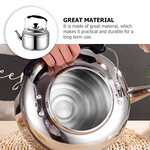 Hervidor de agua de acero inoxidable, 2 L, tetera, tetera de acero inoxidable, tetera adecuada para cocinas de inducción… - Imagen 4