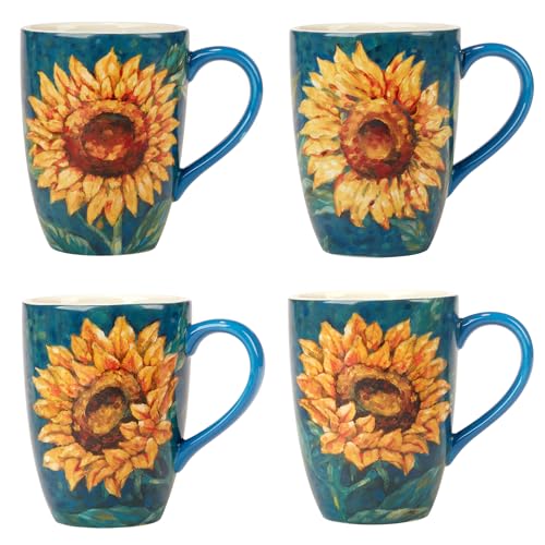 Set de 4 mugs Golden Sunflowers 20 oz Certified International miniatura 2