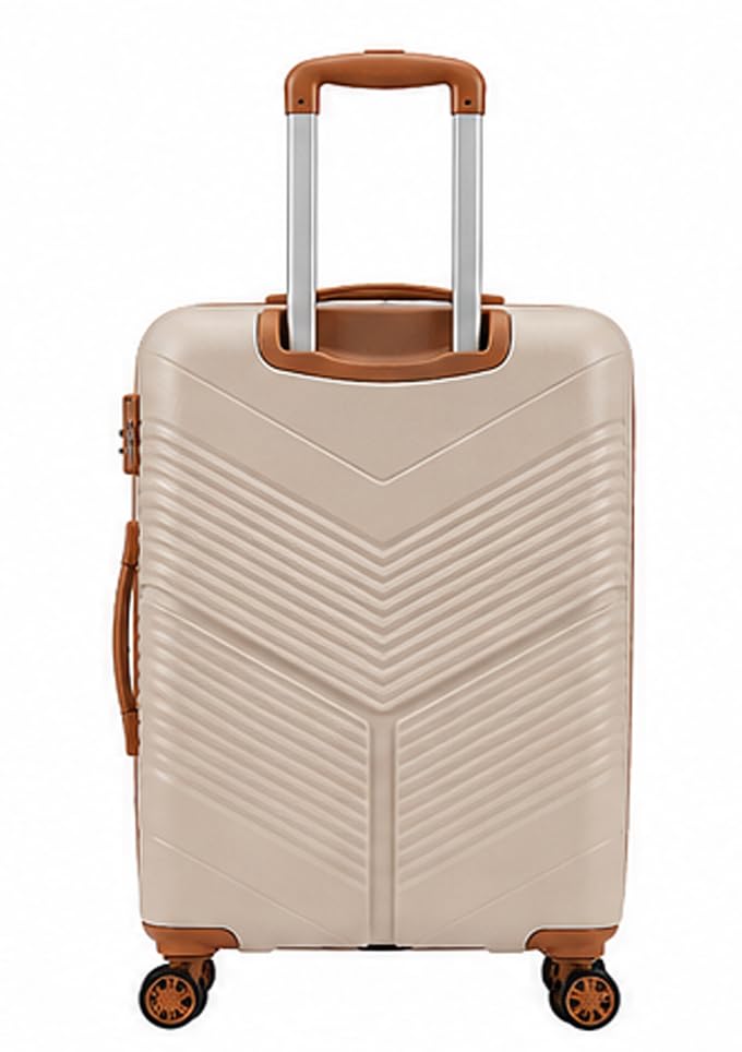 Image of Safari Carter Hard-Sided Polypropylene Suitcase 5 Years Warranty Luggage Set of 3 Trolley Bags (55 & 67 & 76 cm) (Luxury Beige)