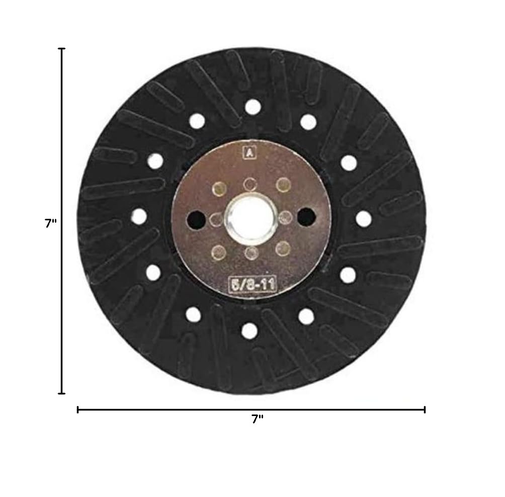MTP 7" 172mm x 5/8"-11 Resin Fiber Disc Backing Pad with Lock Nut for Angle Grinder (7")