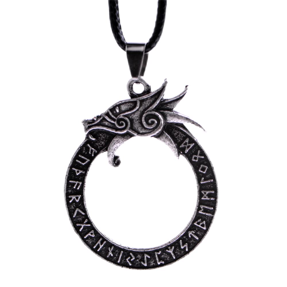 LANGHONG1PCS Norse Viking Necklace For Men Compass Vegvisir Necklace Original Talisman Jewelry