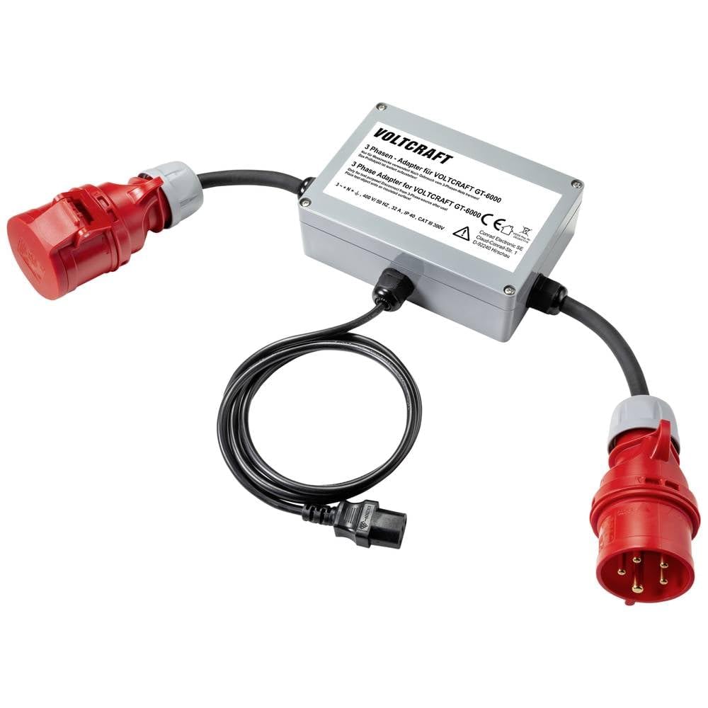 Voltcraft Vc Gt 6001 32a 3-Phasiger Messadapter Cee 32a Cat Iii 300v