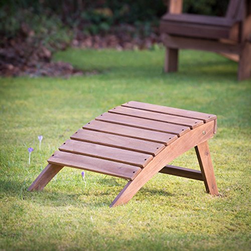 Plant Theatre Outdoor Footstool - Acacia Wood Outdoor Ottoman Foot Rest - Adirondack Furniture For Patio, Backyard, Balcony, Deck #TOP2