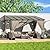 Kurapika 10’ x 12’ Wall Mount Gazebo Outdoor Pergola, Hardtop Lean to Gazebo Canopy Awnings with Sloped Roof and Sturdy Steel Frame, for Patio, Porch, Deck, Backyard(Sand)