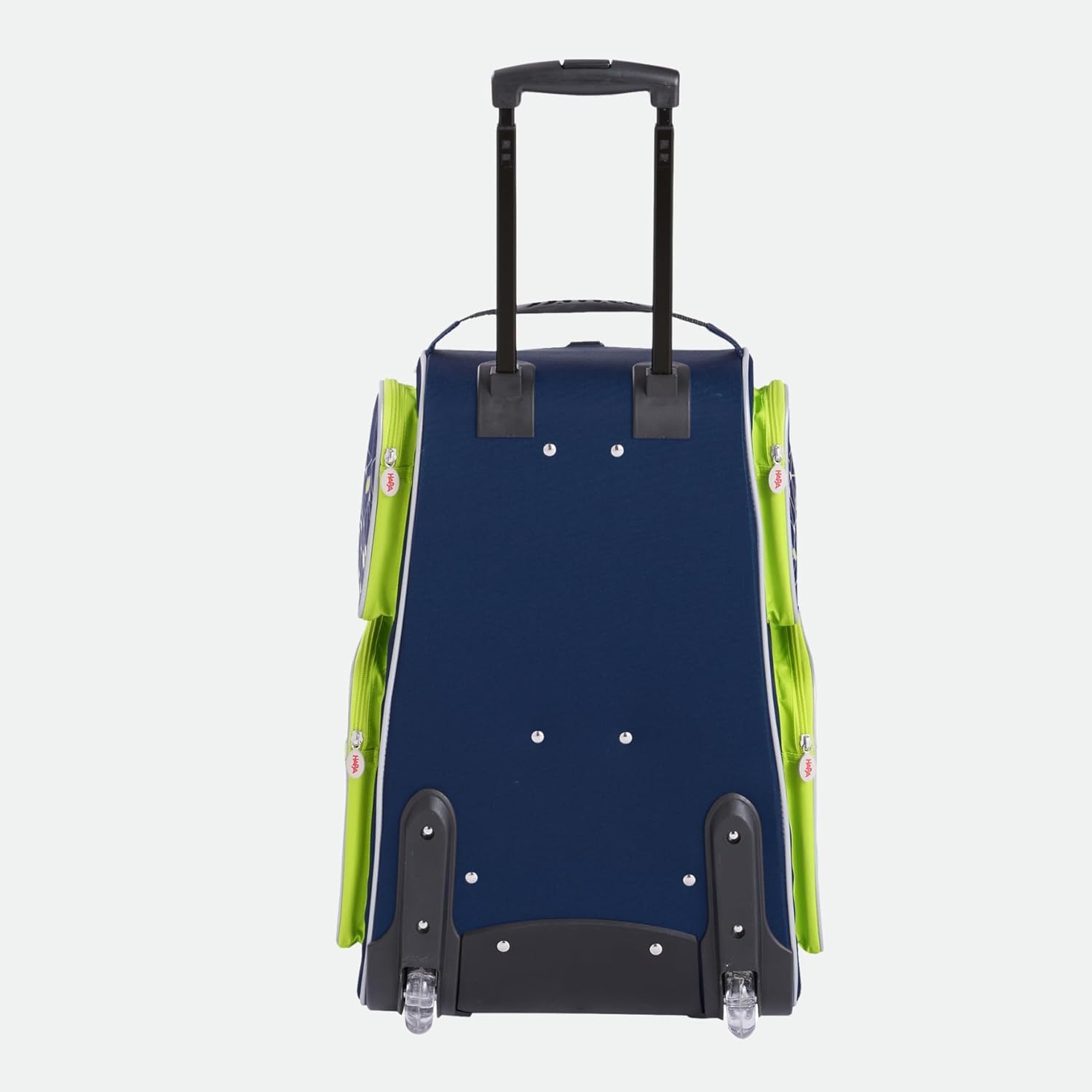 HABA Kinder-Schranktrolley Dunkelblau mit 2 Rollen – Kinderkoffer aus recyceltem Polyester mit Schmutzwäschebeutel, 3 herausnehmbaren Böden und 4 Reißverschluss-Außentaschen – 2012725001