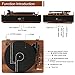 LP&NO.1 Record Player Turntable with Built-in Speakers and USB Play&Recording Belt-Driven Vintage Phonograph Record Player 3 Speed for Entertainment and Home Decoration（Mahogany Wood）