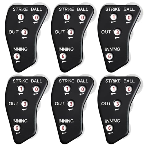 Deekin 6 Pcs Umpire Clicker Ball Counter Clicker 4 Wheel, White