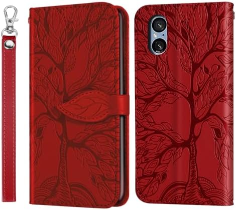 Etui Rostsant Xiaomi Poco X5 / Redmi Note 12 5G wytłoczone drzewo PU skórzane Redmi Note 12 5G portfel z klapką dla Xiaomi Redmi Note 12 5G / Xiaomi Poco X5 5G - Niebieski