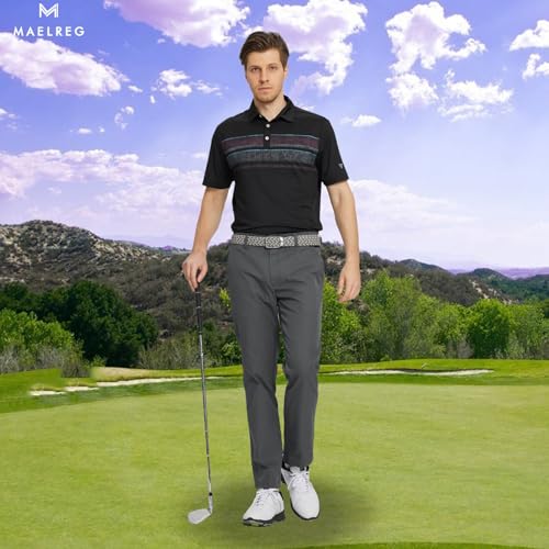 Image of M MAELREG Golf Pants Men Quick Dry - 30 inch /32 inch /34 inch Stretch Lightweight 5 Pockets Water-Resistant Casual Mens Dress Pants