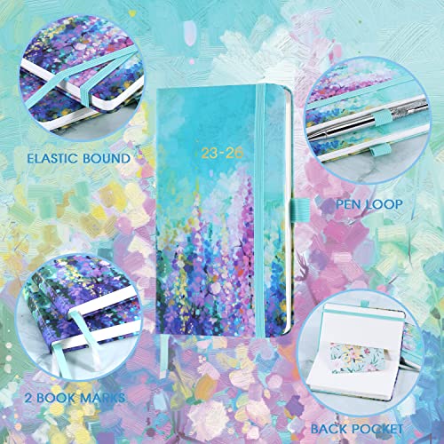 2023-2026 Pocket Planner/Calendar - Monthly Pocket Planner/Calendar With 63 Notes Pages, July 2023 - June 2026, 3.8" X 6.3", 3 Year Monthly Planner With Inner Pocket And Pen Hold - Painting Oil #TOP4
