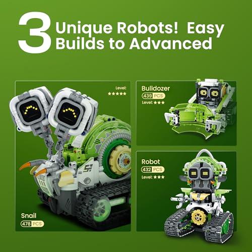 Sillbird Robot Building Kit with Remote Control STEM Gifts for Boys Age 8-12, Coding Robotic Toys for Kids Birthday - Build 3in1 Model with 478 Pieces - Image 7