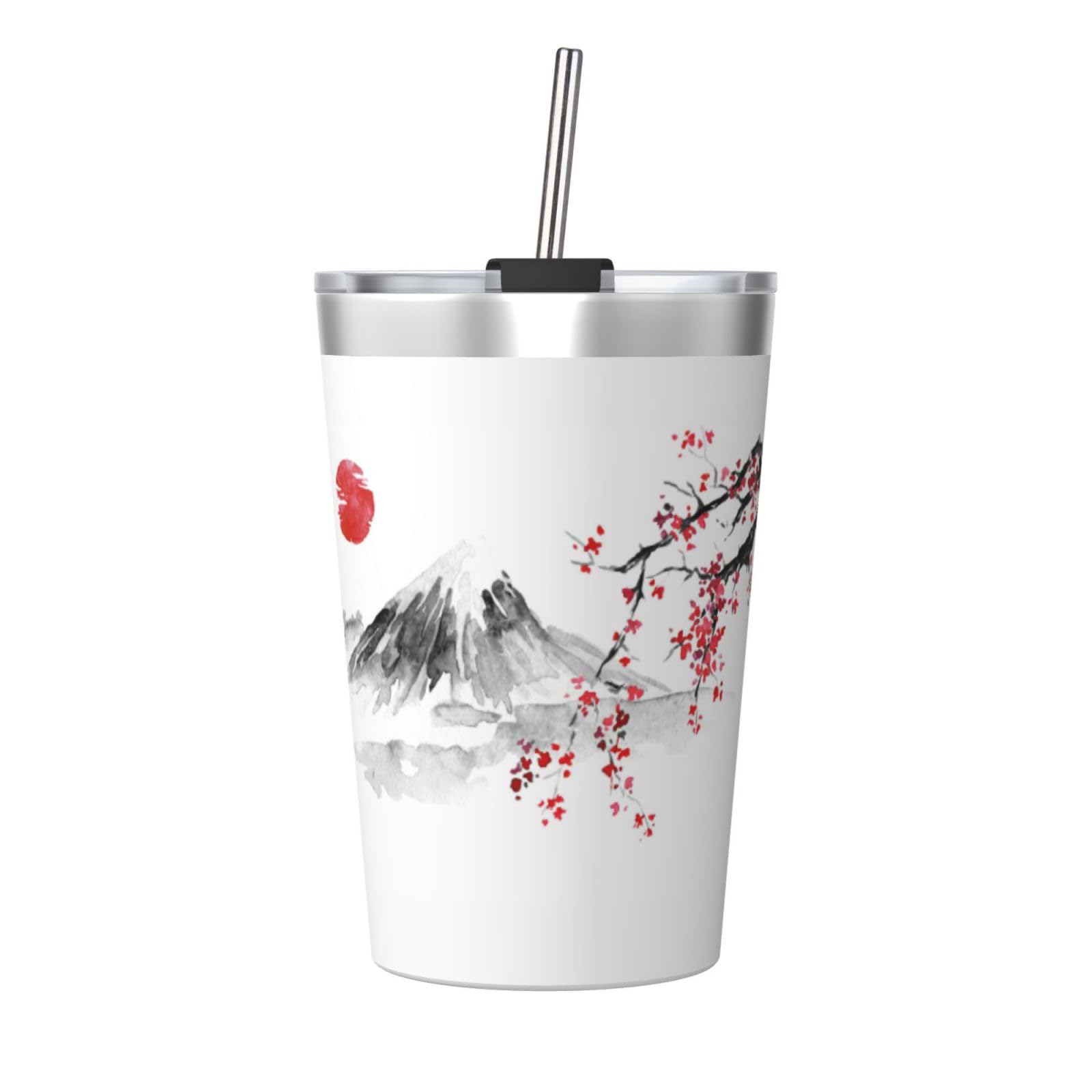 Amazon.co.jp: タンブラー 富士山 桜 さくら 和風柄 日本画