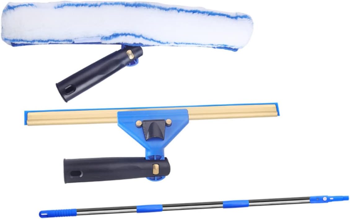 1set Window Squeegee Kit Window Cleaning Tool Extendable Squeegee Microfiber Dusters for Random Style
