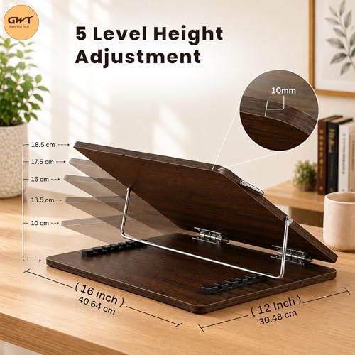 Image of Goodwill Tech Walnut Wooden Tabletop Board - 12x16 Inch Portable Writing, Drawing & Study Surface for Home, School & Office