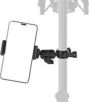 Vista 1 de Soporte de micrófono para teléfono, soporte ajustable para teléfono, soporte giratorio para teléfonos móviles, soporte de teléfono inteligente