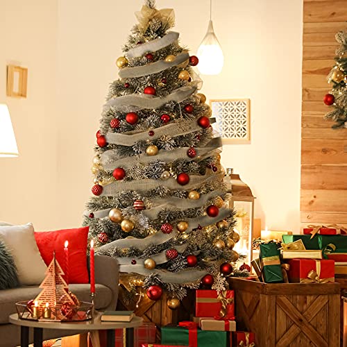 20 Yard Wide Burlap Fabric Ribbon Natural Burlap Ribbon Roll Burlap Wired Edge Ribbon For Crafts Making Wrapping Christmas Fall Wreaths Decoration (2 Inch) #TOP2