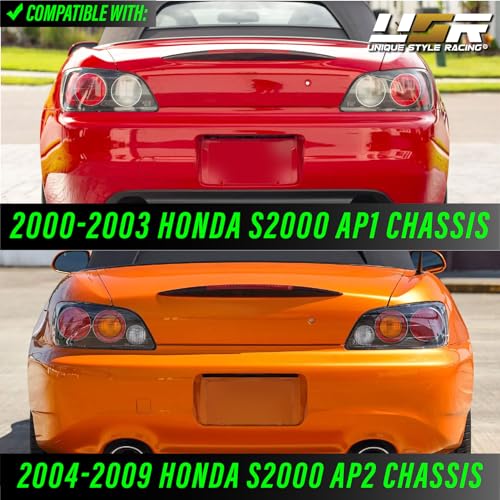 USR DEPO 00-09 S2000 Roadster JDM Style Full LED Black Housing Sequential LED Signal Clear Lens Tail Light Bar Set (Left + Right) Compatible with 2000-2009 Honda S2000 AP1/AP2 - Image 4