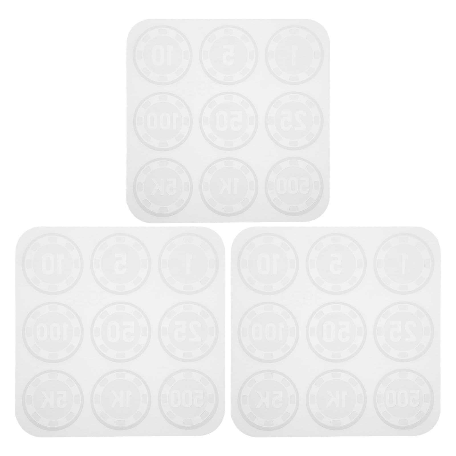 Molde de silicona para fichas de póquer para evitar roturas gracias a su desmoldeo fácil