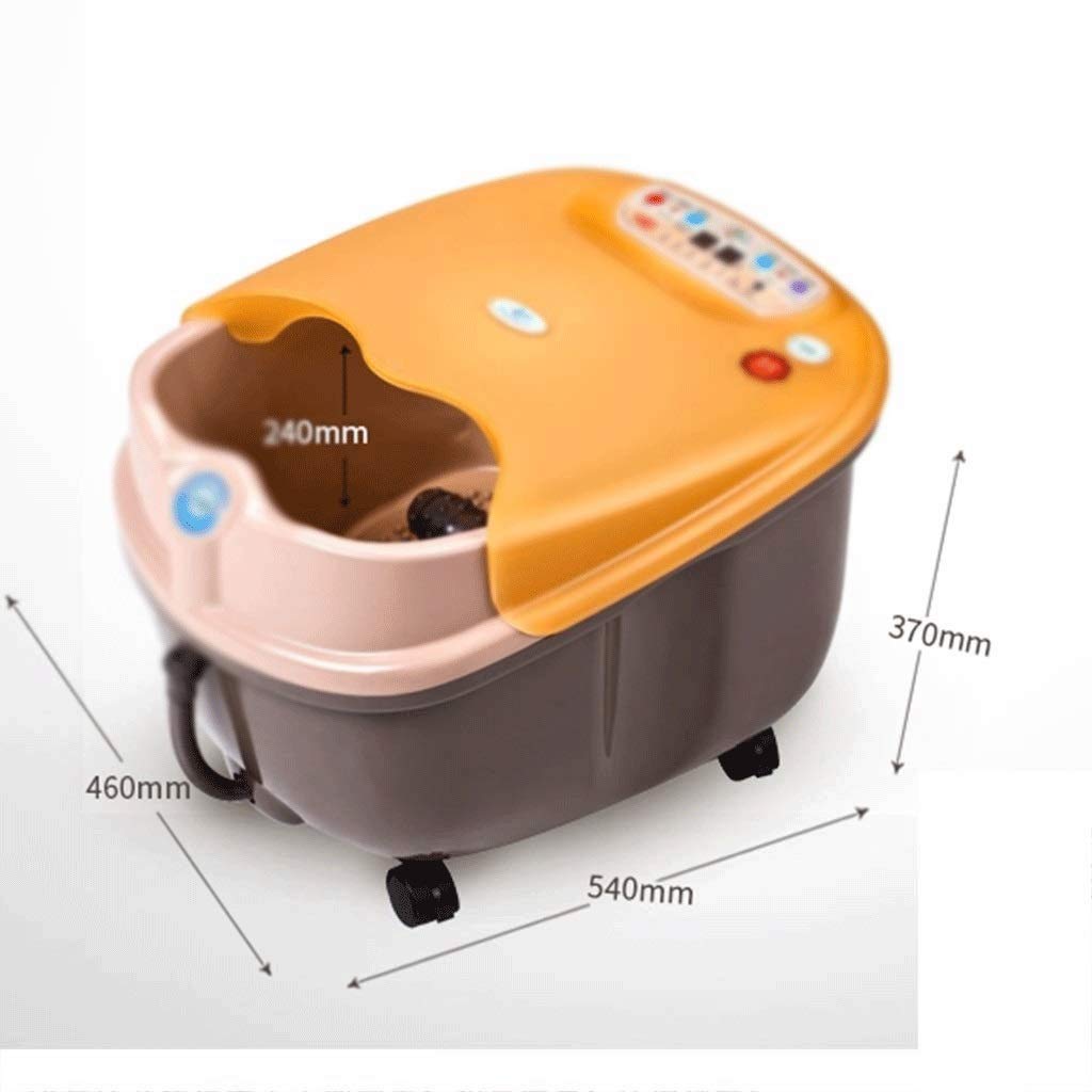 Masajeador de baño para pies con Calor, SPA de pedicura, Rodillo Shiatsu motorizado, Masaje de Punto de acupuntura, conversión de frecuencia, Burbujas, Tiempo y Temperatura Ajustables, Pantalla,