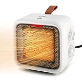 CTSC Space Heater, 1500W Space Heaters for Indoor Use with Thermostat, High-efficiency PCT heating material, Safe and Quiet Portable Heater with Heating and Fan Modes for Bedroom, Home and Office