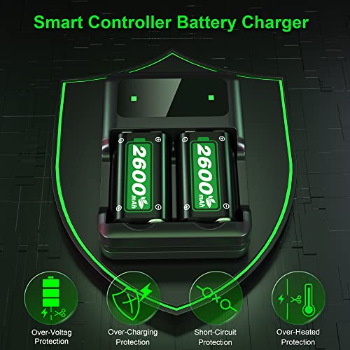 Heclynis Fast Charge Xbox Controller Battery Pack, 2600Mah X2 Rechargeable Battery Pack With Charger For Xbox One/Xbox Series X/Xbox Series S/Xbox One X thumb #3