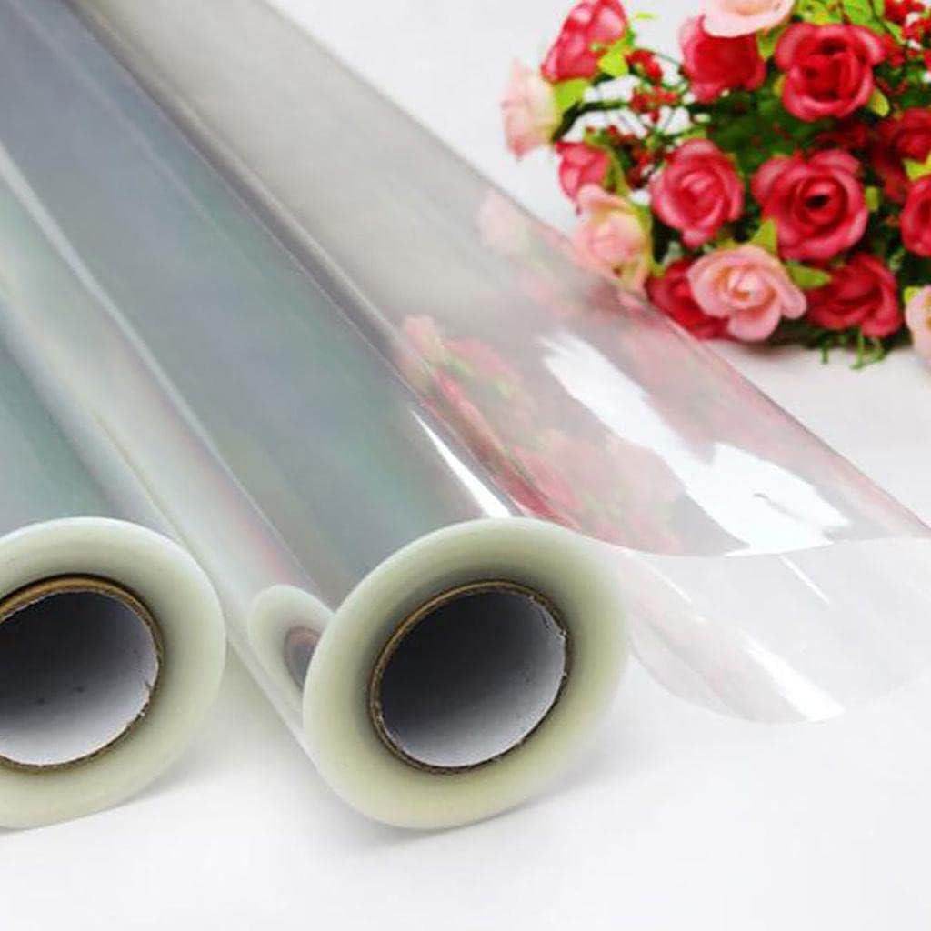 MonkeyJack Thick Transparent Florist Craft CELLOPHANE ROLL Film Gift WRAP 50cm20m - Transparent, 0.040mm : Health & Household