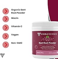 Vista 6 de Polvo de raíz de remolacha – Superalimento con antioxidantes, soporte de circulación y resistencia, 7.72 oz, 1 tarro