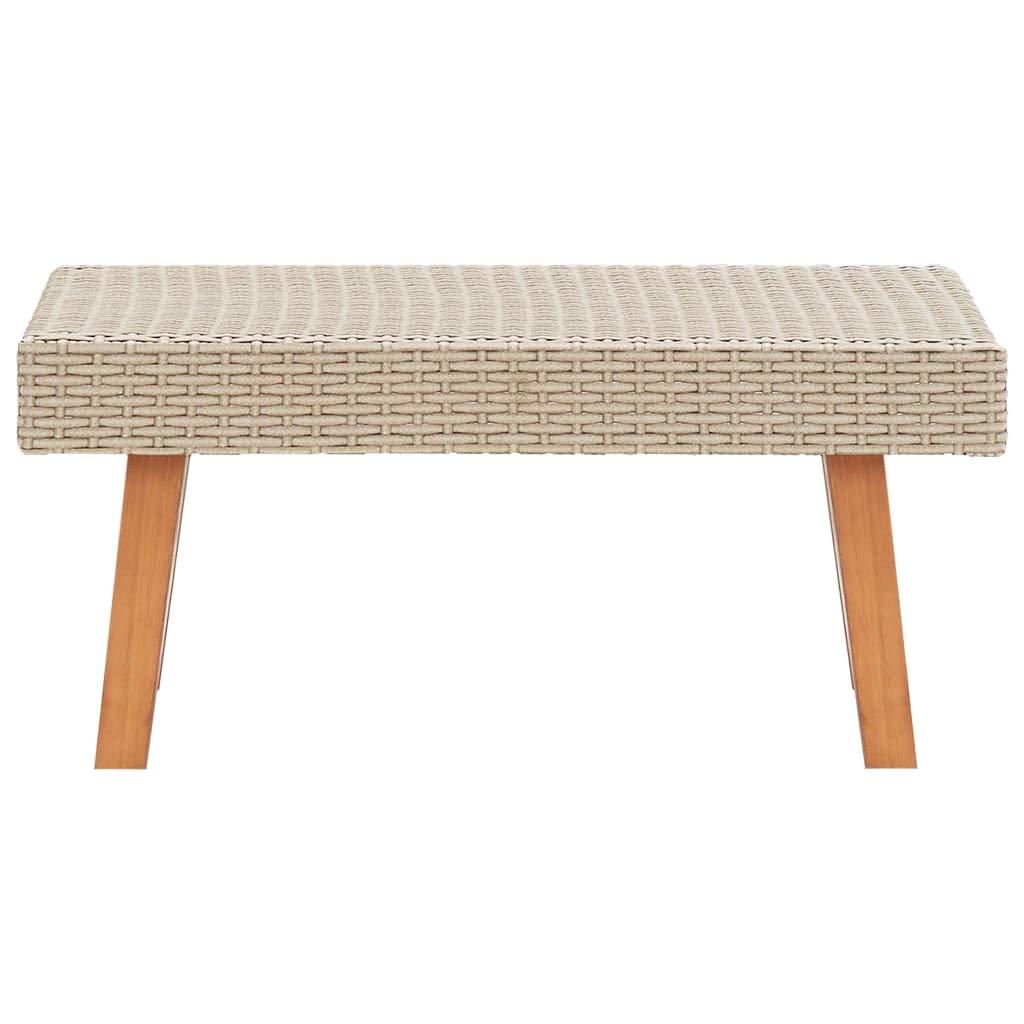 vidaXL Tavolino da Giardino in Polyrattan Beige
