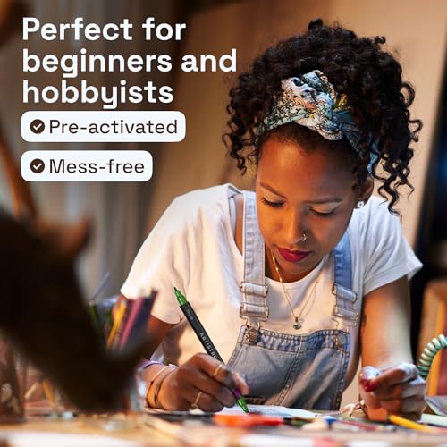 Image of ARTISTRO 36 Acrylic Paint Markers for Rock, Fabric, Wood, Glass, Eggs - Dual-Tip Paint Pens for Coloring Books for Adults, Teens, Kids - Art & Craft Supplies - Gift Idea - Easter Basket Stuffers