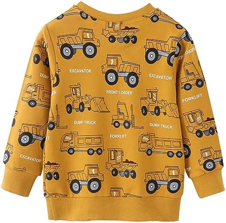 WINZIK Toddler Christmas Sweatshirt Baby Boys Girls Halloween Crewneck Pullover Long Sleeve Valentine’s Day Sweatshirts 2