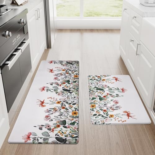 Aspmiz OD345-PVC-2-K-P#5 Spring Floral Kitchen Mats cover