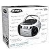 Jensen CD-545MP3 Top-Loading CD/MP3 AM/FM Radio Cassette Player, and Recorder Boombox Home Audio, Aux, Headphone (Silver/Black)