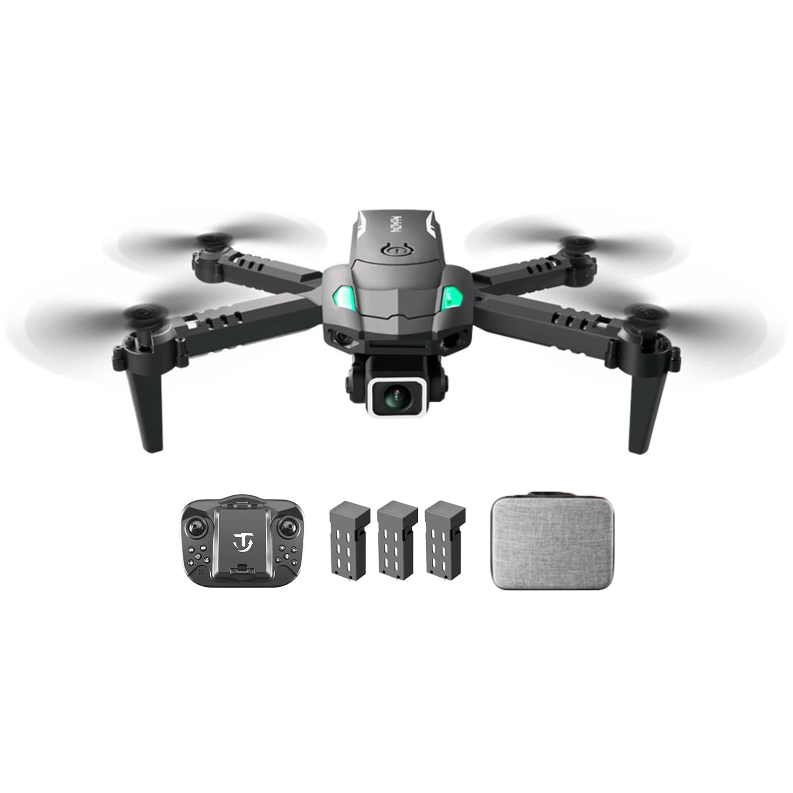 Qoier S128 Foldable Drone with 4K HD Camera, FPV RC Quadcopters with Smart Obstacle Avoidance, Altitude Hold, Headless Mode, One Key Start Speed Adjustment, Emergency Stop, for Kids and Adults