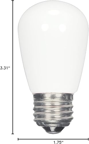 Miniatura 2 de Satco Bombilla mediana S9175 en acabado blanco, 3.31 pulgadas, escarcha