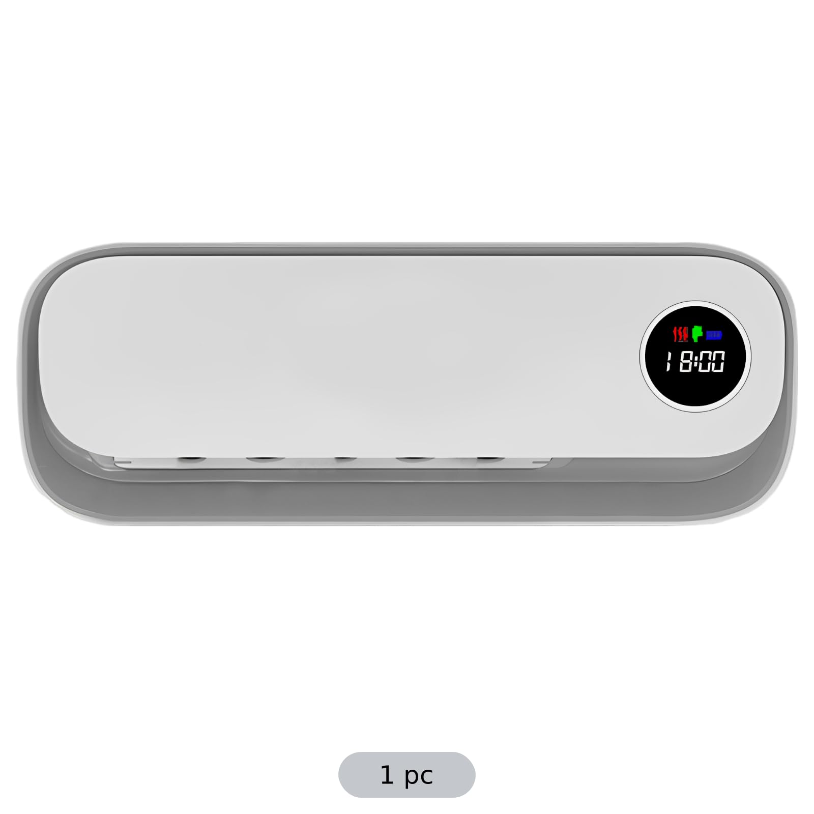 Limpiador de cepillos de dientes 120S, soporte de montaje en pared con reloj, secado y purificación, soporte inalámbrico recargable para 3-4 cepillos