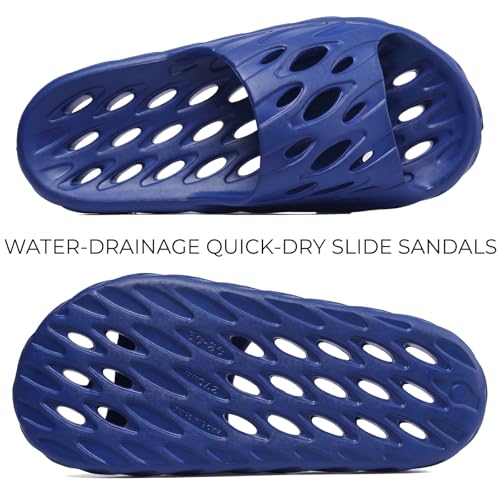 Image of FINLEEO Shower Sandals with Drainage Holes - Quick Drying Bathroom & Gym Slippers for Men and Women