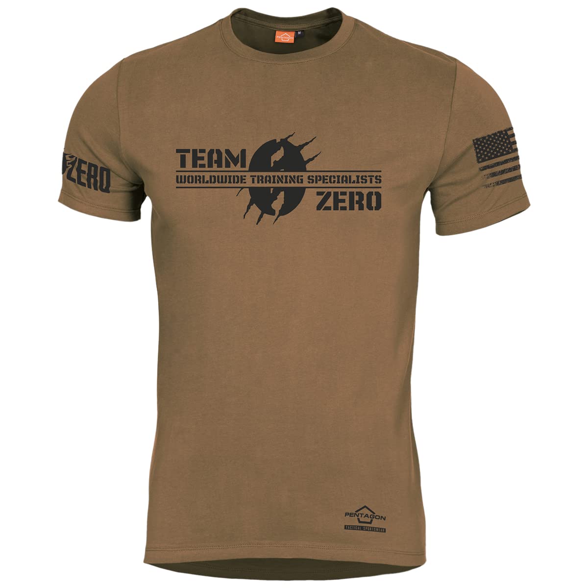 Pentagon Men's Ageron Zero Edition WTS T-Shirt Coyote, Coyote, XXL