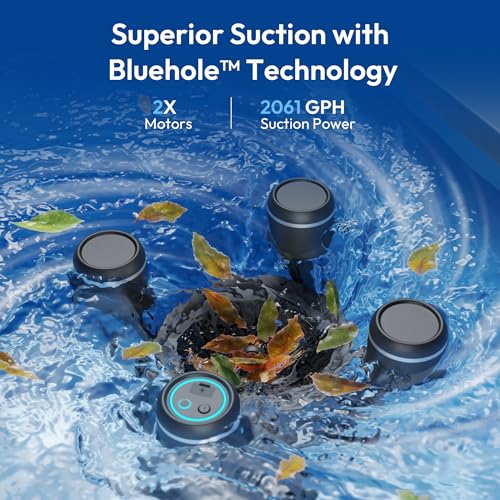 Image of (2026 Upgrade) BUBLUE F10 Pool Surface Skimmer Robot, Pool Cleaner with App Control,Powerful Suction,5L Filter, Dual Cleaning Modes, AI Navigation,Ideal for In-Ground & Above-Ground Pools,Space Gray
