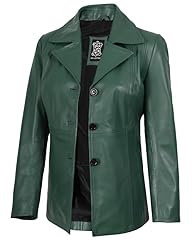 Bitonto Leather Blazer - Green