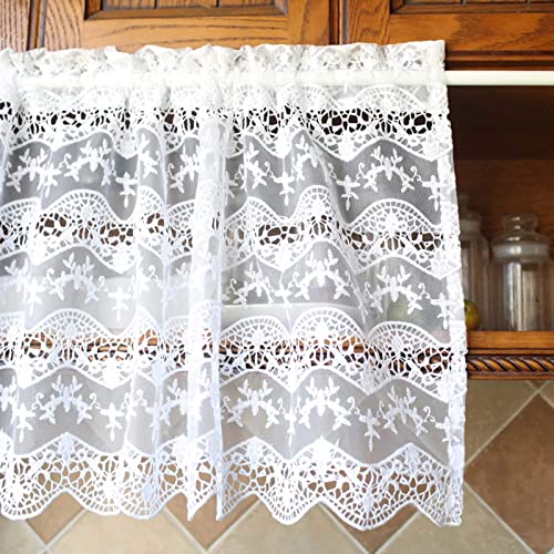 Cortinas de cocina de hilo traslúcido Cortinswhite estilo americano 3