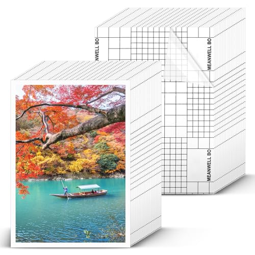 50 Pcs Matte Self Adhesive Laminating Sheets, 8.4 x 12.2 Inches Matte Finish Self Sealing Lamination Sheets, Clear Laminating Sheets No Machine Needed Self Sealing Laminate Sheets