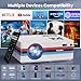 [Compatible with Netflix, 2000 ANSI] Smart Projector with WiFi 6 and Bluetooth 5.3, Electric Focus Auto Keystone, Native 1080P Outdoor Movie Projector with PrimeVideo/YouTube, for HDMI/USB/iOS/Android