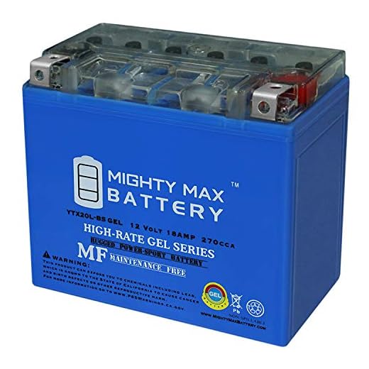 Mighty Max Battery YTX20L-BS Gel Battery Replacement for Polaris 800 RZR 08-14