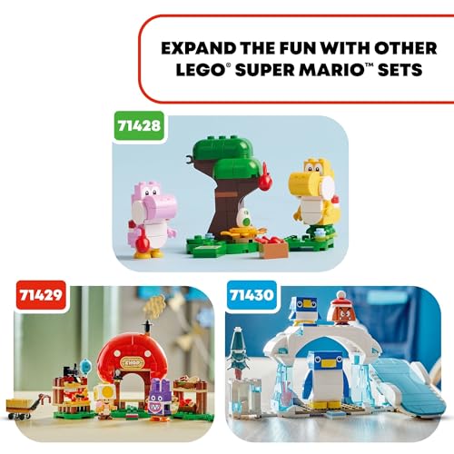 Super Mario Yoshis - Set di espansione a forma di uovo e foresta, giocattolo da collezione per bambini, 2 personaggi costruiti in mattoni, regalo per ragazze, ragazzi e giocatori dai 6 anni in - Lego - Immagine 5