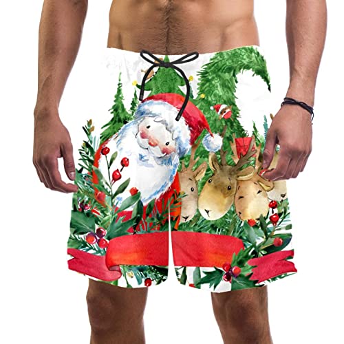 Maillots de bain hommes pour Noël à la plage : short JDEZ séchage rapide