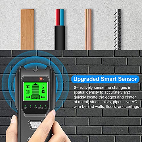 Stud Finder Wall Scanner, 5 In 1 Multifunction Stud Locator With Upgraded Smart Sensor, Hd Lcd Display And Audio Alarm For The Center And Edge Of Metal, Studs, Ac Wire, And Pipe Detection #TOP1