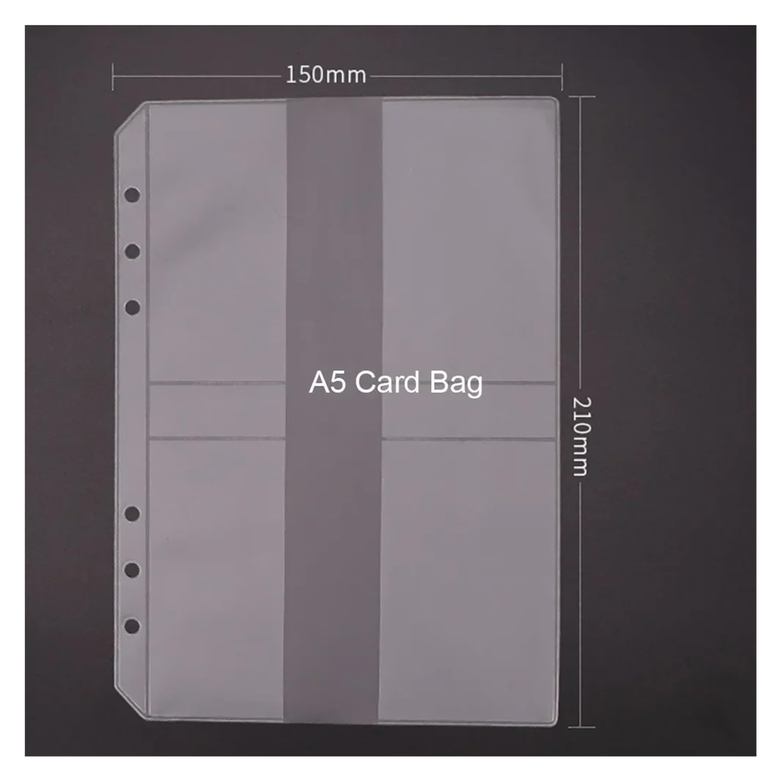 80 buste trasparenti in PVC per raccoglitori a 6 fori, formato A5 personale, formato A9, per inserire raccoglitori e raccoglitori ricaricabili