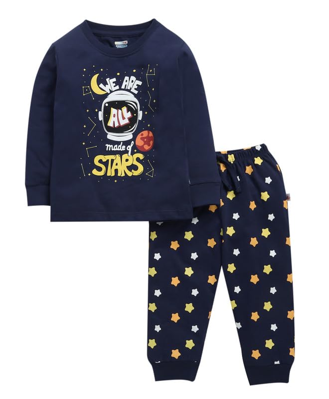 Image of BUMZEE Boys Cotton Full Sleeves T-Shirt & Pyjama Set (Peb10384391)