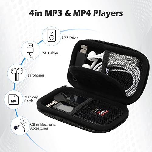 Agptek Mp3 Mp4 Player Case For 4 Inch Mp3 Music Player, Compatible With Agptek, Innioasis, Mymahdi, Timmkoo, Luoran And Other Mp3 Players Under 4 Inch, Portable Carrying Case With Metal Carabiner Clip #TOP4